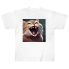 oekakishopのシャーッする猫 Heavyweight T-Shirt