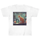 oekakishopの研究する猫 Heavyweight T-Shirt