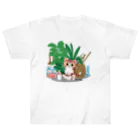 AckeeWolf Art Shopの可愛い子猫のミルクタイム Heavyweight T-Shirt