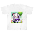 アニマルキャラクターショップのcute panda Heavyweight T-Shirt