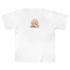 Tokyo_Doodleのもふもふアプリコット　トイプードル　たべる Heavyweight T-Shirt