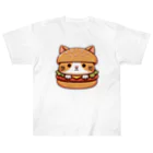 ゆるきゃら製作所の猫バーガー ヘビーウェイトTシャツ