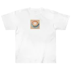 アニマルグッズストア　OPIのラテアートの猫 Heavyweight T-Shirt