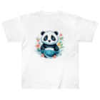 waterpandaの水中のパンダ ヘビーウェイトTシャツ