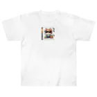 BinaryStoreのキャンバスネコ Heavyweight T-Shirt