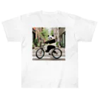 junpeiganba07の街の中を自転車で走るパンダ Heavyweight T-Shirt