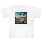 a_calming_siteの天気の良い北欧の町 Heavyweight T-Shirt