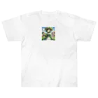 大地の宝物のほうれん草をモチーフにしたアニメキャラクター「スプリナ」 Heavyweight T-Shirt