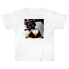 黒猫と珈琲のバレンタインに黒猫のチョコレートボムはいかが？ Heavyweight T-Shirt