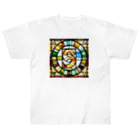 alphabet stained glassのstained glass S ヘビーウェイトTシャツ