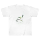 rina_suzuriのシマエナガとすずらん for you Tシャツ Heavyweight T-Shirt