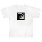 Black_White_Goldの流れ星 Heavyweight T-Shirt