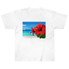 kaiminsapoのハイビスカス　リゾート　🌺　🏝️ ヘビーウェイトTシャツ