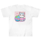 kyomukyomukarenの猫は地球を救う ヘビーウェイトTシャツ