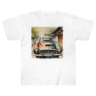 happiness_shopのレトロで魅力的な自動車 Heavyweight T-Shirt