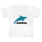 .ANIMALのドットイルカ　 わたしいるかです ver ヘビーウェイトTシャツ