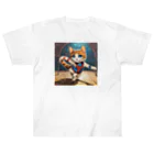 bleeの新体操する猫 ヘビーウェイトTシャツ