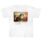 adarahの和風アートと三毛猫 Heavyweight T-Shirt