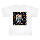 yakinori2525の宇宙ハムスター　ハミー ヘビーウェイトTシャツ