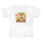 メアリーの可愛らしい表情の柴犬が感謝の気持ちを込めて Heavyweight T-Shirt