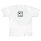 鼻ぺちゃ犬と和猫の少女漫画パグ Heavyweight T-Shirt