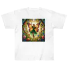 かるるんショップの妖精の魔法　ステンドグラス風 Heavyweight T-Shirt