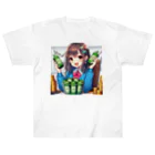 BURABOの魅力的な美少女がNISAで投資 Heavyweight T-Shirt