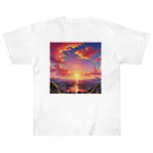 ikeikeikedaの街を照らす夕陽（景色シリーズ） Heavyweight T-Shirt