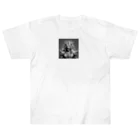 cotaro_worksのドラゴン 鉛筆画03 Heavyweight T-Shirt