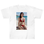 kamakirin011のAI美女の水着姿 002 Heavyweight T-Shirt