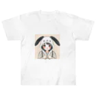 🍒maru🍒のうさぎの少女 ヘビーウェイトTシャツ