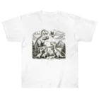 dinaso_sのティラノサウルスの家族 Heavyweight T-Shirt