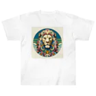 chaochao0701の浮世絵風　ライオン（顔）"Ukiyo-e style lion (face)."  "浮世繪風格的獅子（臉）。" Heavyweight T-Shirt