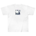 EMAKIの和紋様 x 猫　和風の静けさ Heavyweight T-Shirt