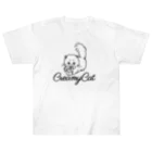 お砂糖と白い猫　creamy catのお砂糖と白い猫 ヘビーウェイトTシャツ