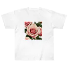 masahの薔薇プリント ヘビーウェイトTシャツ