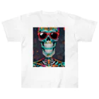 Skeletonのダイナミックなガイコツアート！ Heavyweight T-Shirt