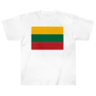 お絵かき屋さんのリトアニアの国旗 ヘビーウェイトTシャツ