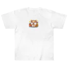 iota01の食欲旺盛なかわいいハムスター ヘビーウェイトTシャツ