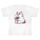 ねこったなぁのペロ助 ヘビーウェイトTシャツ