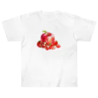 fooddesign-comの赤いまとまり ヘビーウェイトTシャツ