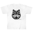 Golden-Cat358の狼の顔 かっこいい  Heavyweight T-Shirt