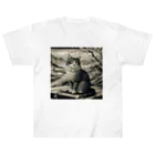 猫XショップX猫の白夜の猫クン Heavyweight T-Shirt