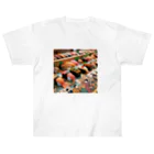 日本の風景 COOL JAPANの日本の風景:江戸前寿司、Japanese scenery: Edomae sushi Heavyweight T-Shirt