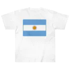 お絵かき屋さんのアルゼンチンの国旗 ヘビーウェイトTシャツ