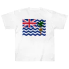 お絵かき屋さんのイギリス領インド洋地域の旗 ヘビーウェイトTシャツ