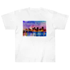 samenoa81の水彩画の夜景 Heavyweight T-Shirt