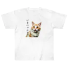 ヒロワークスのダジャレTシャツ　にゃんとも言いがたい猫 ヘビーウェイトTシャツ