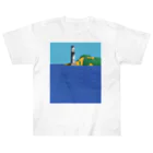 草加明良の灯台と海 Heavyweight T-Shirt