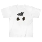 うちの猫ちゃんたちのるうなトライアングル♻️_No.1 Heavyweight T-Shirt